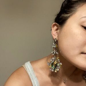 Dangly jeweled earrings